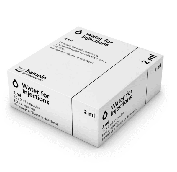 Buy box of 100 2ml water amplules from pharmagrade.store e1586360099277